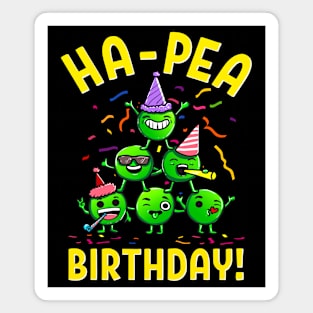 Ha Pea Birthday Party with Peas Funny Happy Birthday Gift Magnet